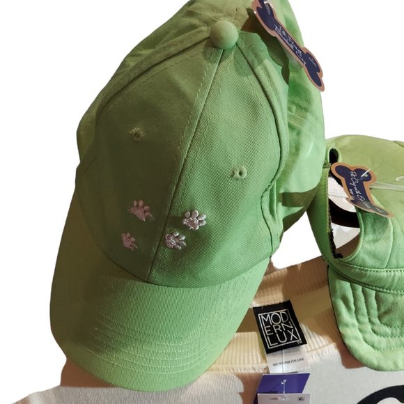 Modern Lux Dog Mom Sweatshirt (Size L) with Matching Lime Green Hats NWT - Picture 5 of 8